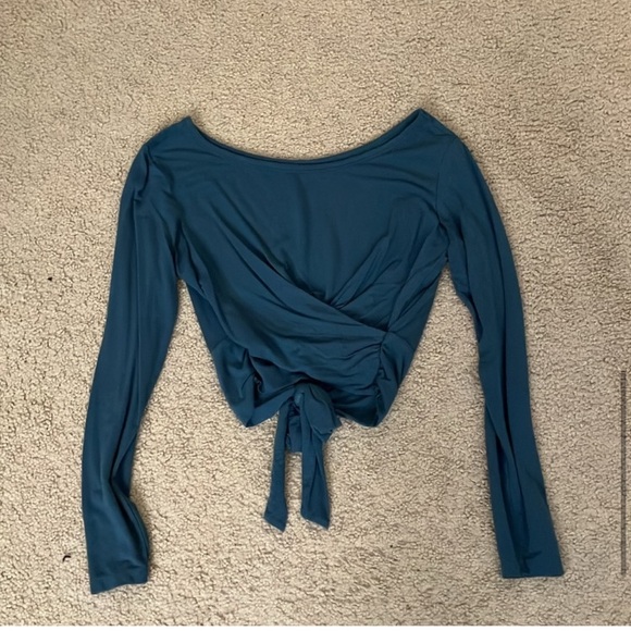 Heavenly by Victoria Soft Modal Twist-tie Crop Top, Sea Foam - Picture 4 of 10